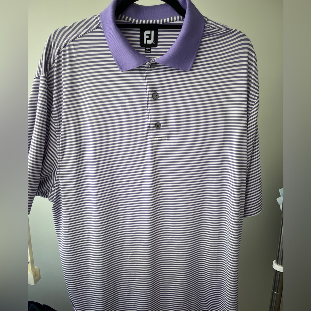 FootJoy Purple Collar Shirt Stripes